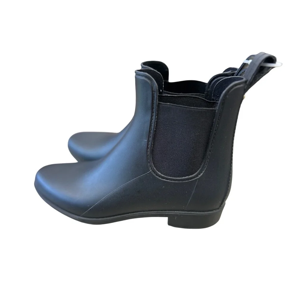 Sam Edelman Tinsley Matte Black Chelsea Rain Boots Womens 9M Ankle Bootie
